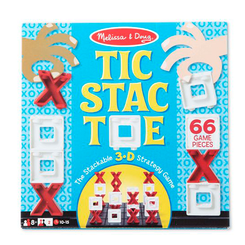 Didacti Juego de estrategia tic stac toe 12097; 66 piezas plásticas apilables y un tablero de juego