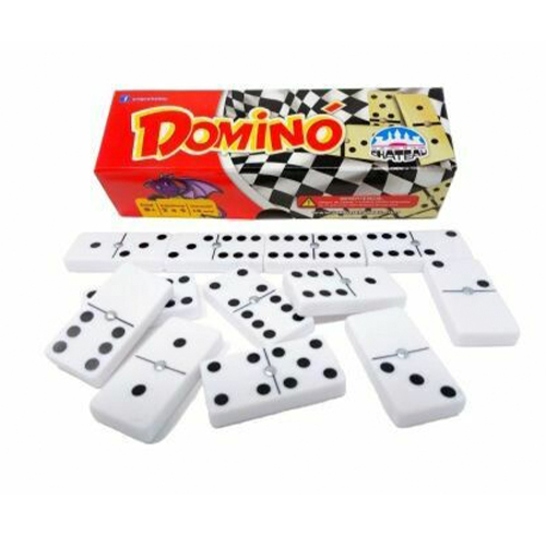 Didacti Dominó; 28 piezas de plástico sólido e instructivo de 2 a 4 jugadores