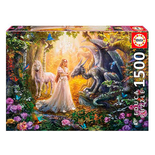Didacti Rompecabezas dragón princesa y unicornio 1,500 piezas de cartón 85x60 cm 17696