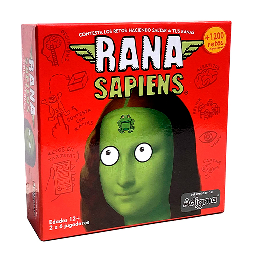 Didacti Rana sapiens; 125 tarjetas con 1250 retos, 15 ranas sapiens, fichas e instructivo