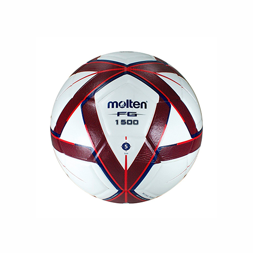 Didacti Balón fútbol pvc cámara de butilo, encordado nylon azul rojo a prueba de agua N.5