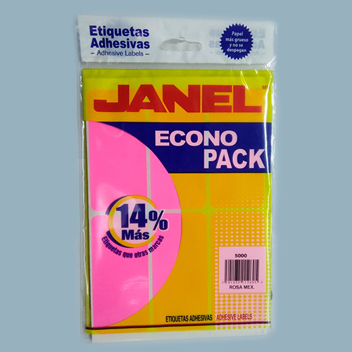 Didacti Etiqueta adhesiva fluorescente rosa econopack  #25