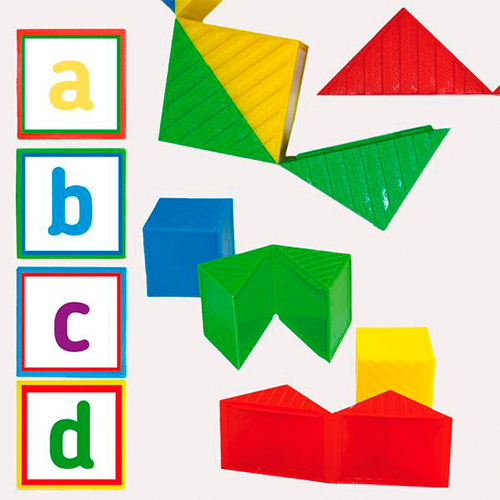 Didacti Cubo sin fin letras minúsculas tamaño 5cm aprox  25 pzas 3323