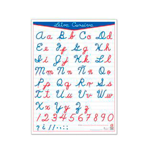 Didacti Póster letra cursiva 68x93 cm plastificado B-0237