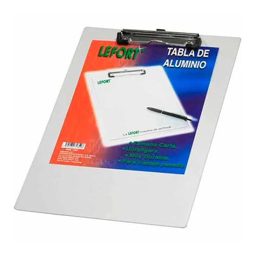 Didacti Tabla de apoyo aluminio carta broche metálico